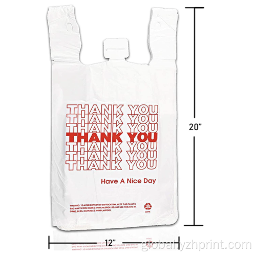 Plastic Bag High Cost-Effective Reusable Thank You Plastic Bags Manufactory